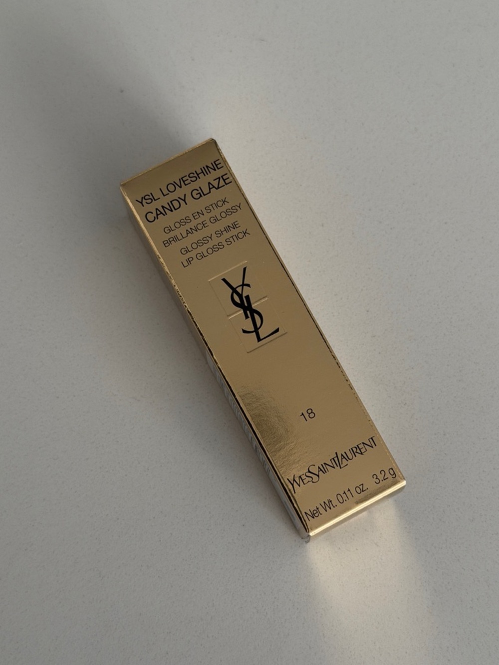 YSL Candy Glaze Lip Gloss Stick Shade 18 Bubblegum - Picture 3 of 4
